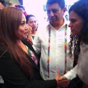 Tuve la oportunidad de saludar y conocer a la presidenta nacional de Morena, Luisa María Alcalde Luján, que en el sexenio de Andrés Manuel López Obrador fue Secretaria de Gobernación.